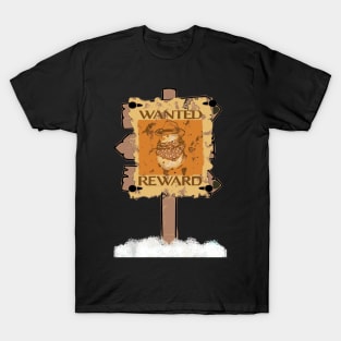 Snowman outlaw-themed "Most Wanted" poster T-Shirt